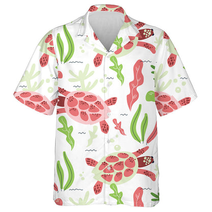 Sea Turtles With Various Marine Animals Hawaiian Shirt,Hawaiian Shirt Gift, Christmas Gift