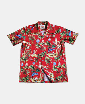 Santa Claus At Hawaiian Beach Print Shirt, Christmas Hawai, Hawai Tshirt Gift