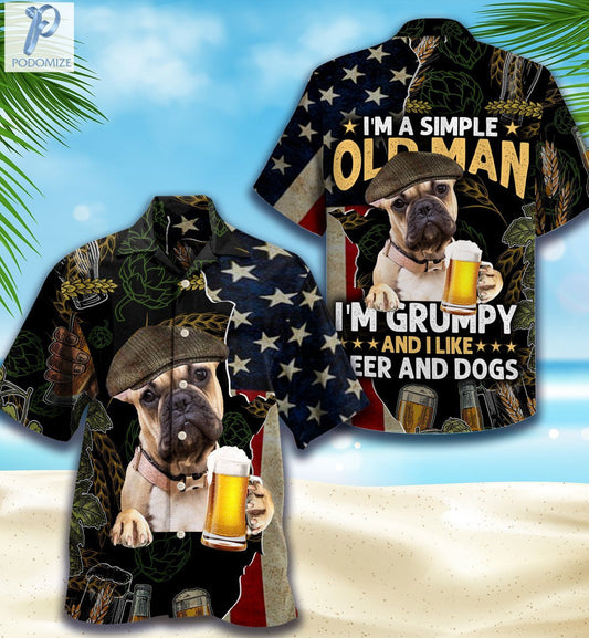 Patrún Bulldog Francach Agus Beoir Léine Haváís, Bronntanas Léine Haváíais, Bronntanas Nollag