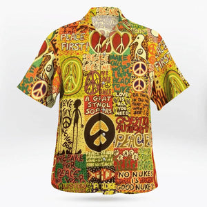 Vintage Style Hippie A Great Symbol Hawaiian Shirt, Hwaiian For Gift