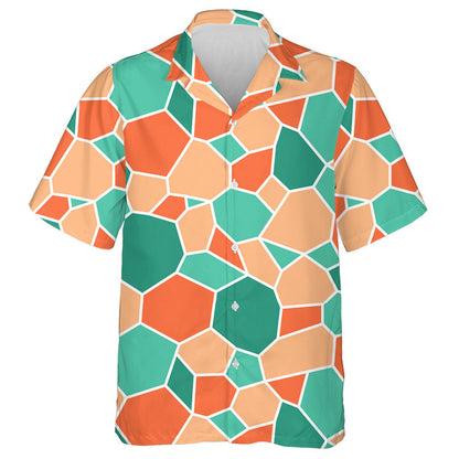 Hand Drawn Colorful Doodle Turtle Shell Hawaiian Shirt, Hawaiian Shirt Gift, Christmas Gift