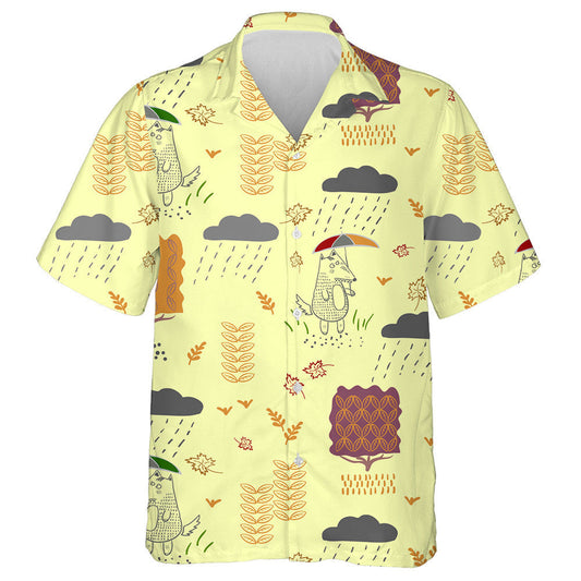 Mac Tíre San Fhómhar Le Umbrella Sa Bháisteach Léine Haváís, Bronntanas Léine Haváís, Bronntanas Nollag