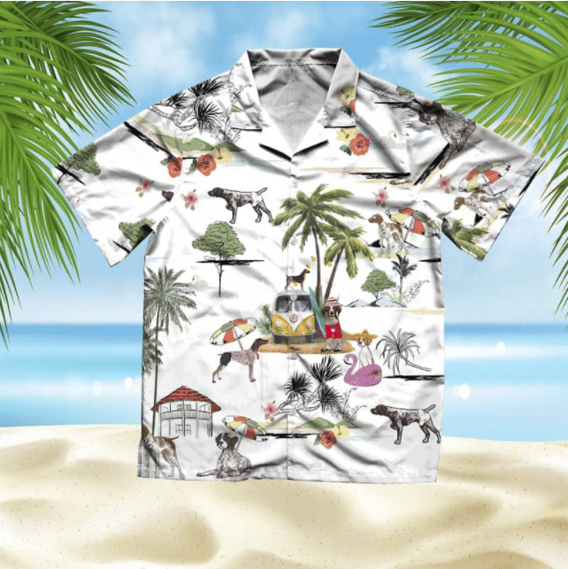 Pointeoir Gearmánach Gearmánach Stíl Trá Léine Haváí Ornáideach, Bronntanas Léine Haváíais, Bronntanas Nollag