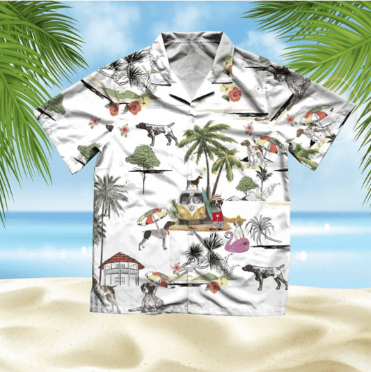 Pointeoir Gearmánach Gearmánach Stíl Trá Léine Haváí Ornáideach, Bronntanas Léine Haváíais, Bronntanas Nollag