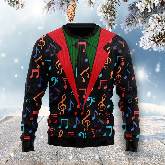 Colorful Music Notes Ugly Christmas Sweater, Christmas Gift, Gift Christmas 2024