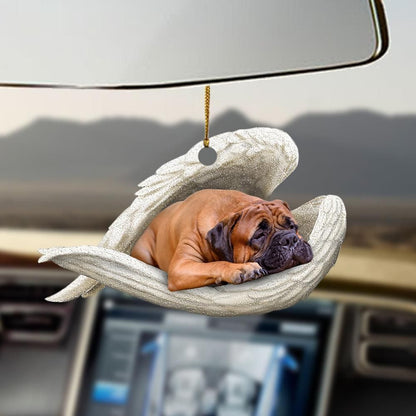 Bullmastiff Sleeping Angel Ornament, Happy Christmas Ornament, Christmas Gift, Christmas Decoration