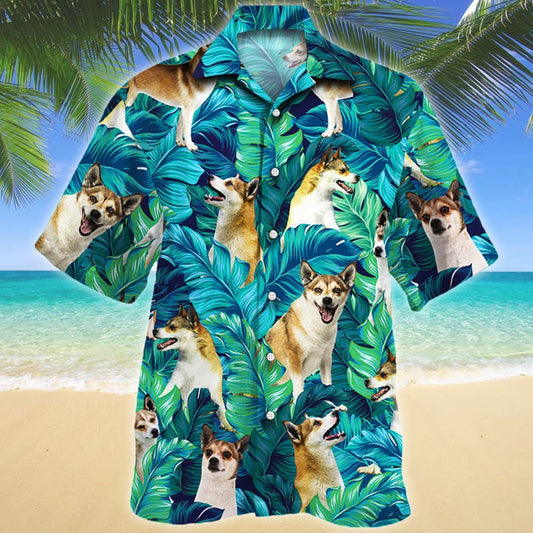 Norwegian Lundehund Dog Tropical Leave Hawaiian Shirt,Hawaiian Shirt Gift, Christmas Gift