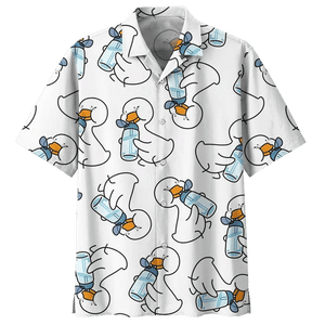 Funny Duck Background Design Hawaiian Shirt,Hawaiian Shirt Gift, Christmas Gift