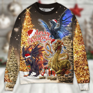 Dragon Merry Christmas Stronger Bright Ugly Christmas Sweater, Christmas Gift, Gift Christmas 2024