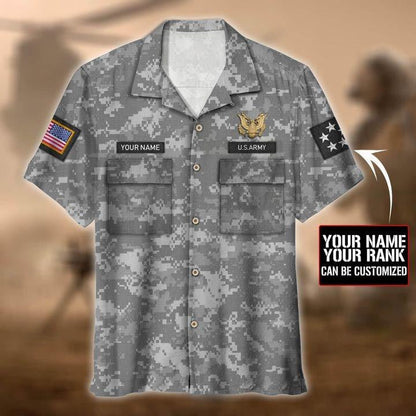 U.S Army 3D Personalized Pattern Hawaiian Shirt, Hawaiian For Gift
