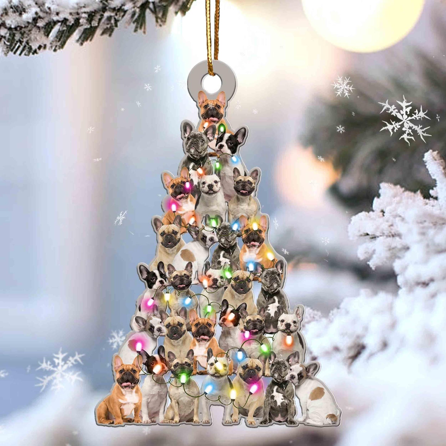 French bulldog lovely tree gift for french bulldog lover gift for dog lover ornament, Christmas Gift,Christmas Decoration