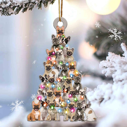 French bulldog lovely tree gift for french bulldog lover gift for dog lover ornament, Christmas Gift,Christmas Decoration