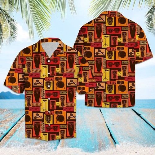 Drums Percussion Sets Hawaiian Shirt Summer_Hawaiian Shirt Gift, Christmas Gift