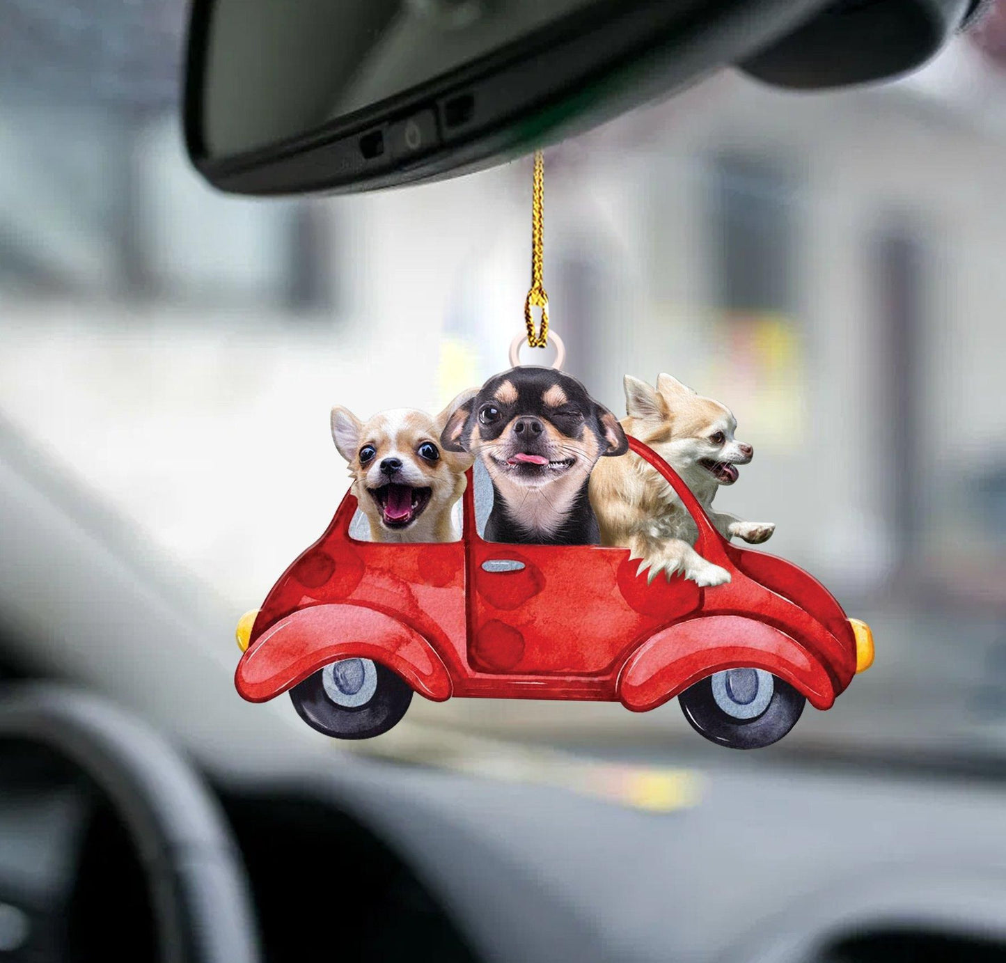 Chihuahua Enjoy The Trip Ornament, Happy Christmas Ornament, Christmas Gift, Christmas Decoration