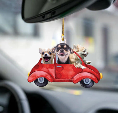 Chihuahua Enjoy The Trip Ornament, Happy Christmas Ornament, Christmas Gift, Christmas Decoration