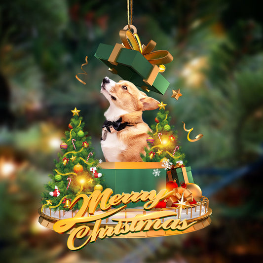 Corgi-Christmas Gifts & dogs Hanging Christmas Plastic Hanging Ornament, Christmas Gift, Christmas Decoration