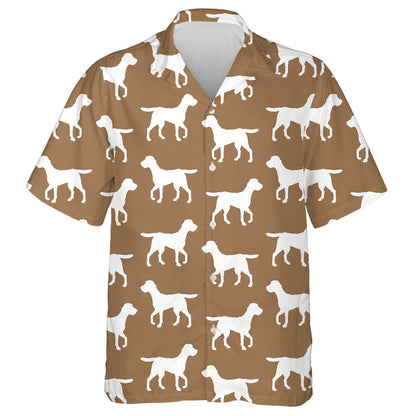 Hand Drawn Beagle Dog Silhouette Isolated Hawaiian Shirt, Hawaiian Shirt Gift, Christmas Gift