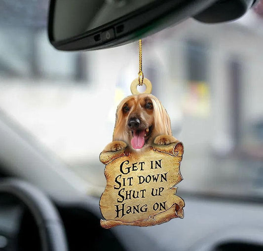 Afghan Hound get in two sided ornament, Christmas Ornament Gift, Christmas Gift, Christmas Decoration