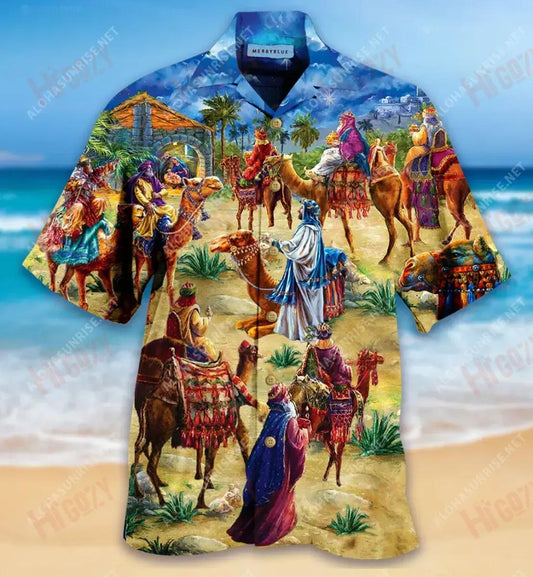 Desert King Camel Léine Haváíais Unisex Laethanta Saoire Muinchille Gearr Léinte Haváise Saincheaptha Léinte Greannmhar Haváís, Bronntanas Léine Haváís, Bronntanas Nollag