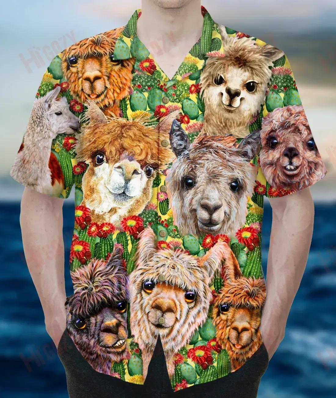 Eachtraíochta Deir Tú Alpaca Mo Mhálaí! Léine Gearr Muinchille Unisex Léinte T Aigéan Haváí Léinte Haváís is Fearr Léinte Haváís do Mhná, Bronntanas Léine Haváíais, Bronntanas Nollag