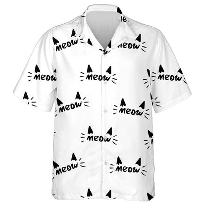 Cait Beag Comic Agus Meow I Stíl Chartúin Léine Haváís, Bronntanas Léine Haváís, Bronntanas Nollag