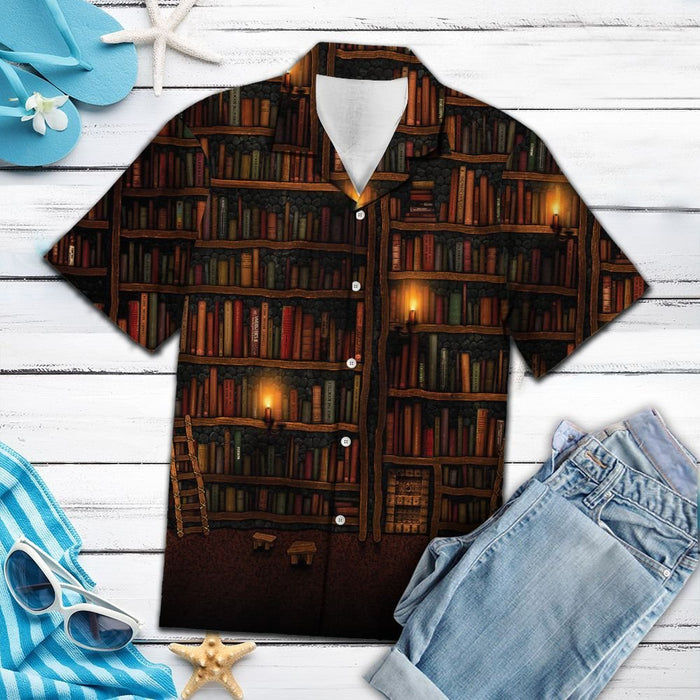 Amazing Bookshelf Hawaiian Shirt, Hawaiian Shirt Gift, Christmas Gift