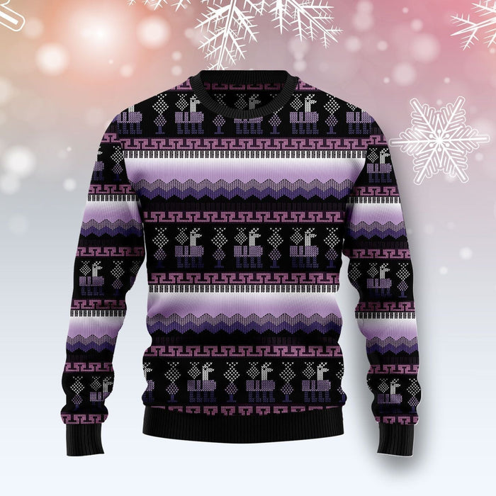 Alpaca Purple Pattern Ugly Christmas Sweater, Christmas Ugly Sweater,Christmas Gift,Gift Christmas 2022
