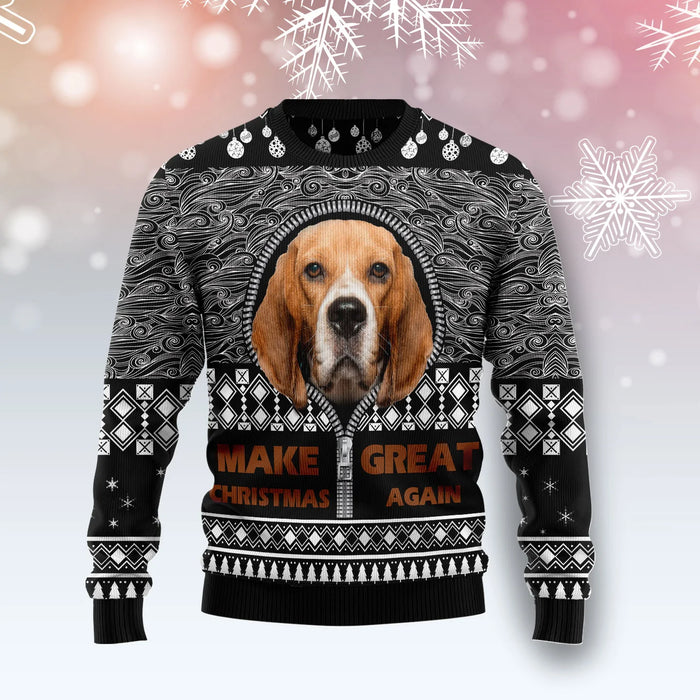 Beagle Make Christmas Great Again Ugly Christmas Sweater, Christmas Ugly Sweater,Christmas Gift,Gift Christmas 2022
