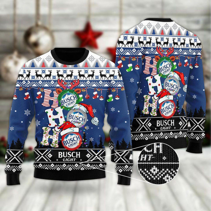 Busch Light HoHoHo Ugly Christmas Sweater, Christmas Ugly Sweater,Christmas Gift,Gift Christmas 2022