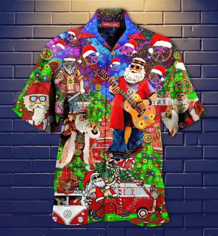 Grá Hippie Agus Nollaig Shona Léine Haváí, Haváís Don Bronntanas