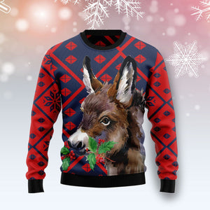 Donkey Leaves Ugly Christmas Sweater, Christmas Gift, Gift Christmas 2024