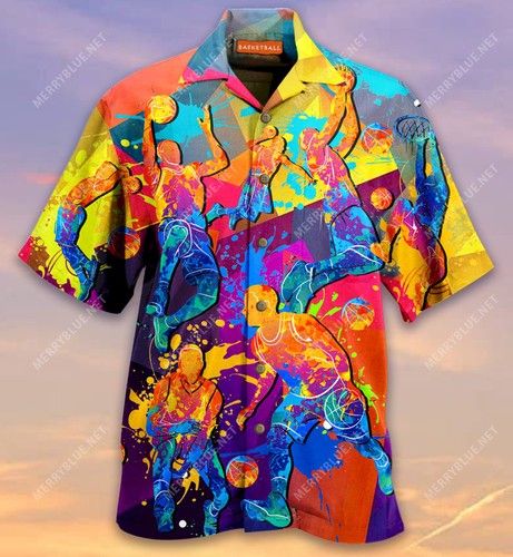 Colorful Basketball Hawaiian Shirt, Hwaiian For Gift