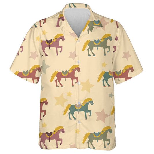 Cool Horse On A Yellow Background Hawaiian Shirt,Hawaiian Shirt Gift, Christmas Gift