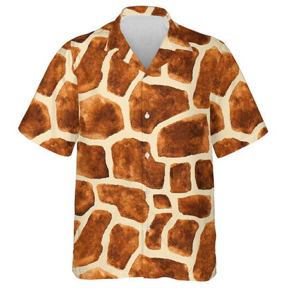 Péinteáil Uiscedhath Fhionnuar Patrún Craicne Sioráf Donn Léine Haváíais, Bronntanas Léine Haváíais, Bronntanas Nollag