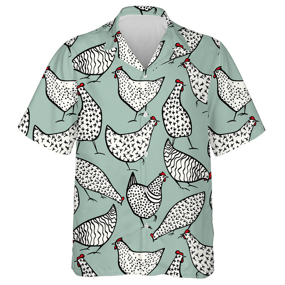 Sicín Greannmhar Le Suaitheantas Dearg Ar Chúlra Gorm Léine Haváís, Bronntanas Léine Haváíais, Bronntanas Nollag