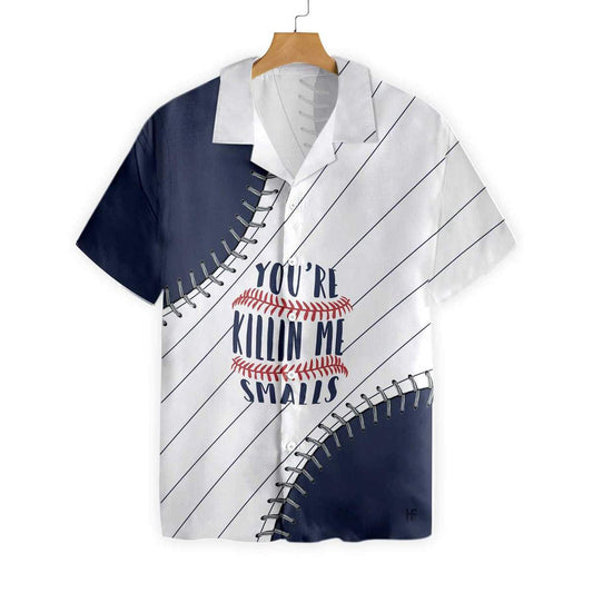 Baseball Lover Navy Blue Background Hawaiian Shirt, Hawaiian For Gift