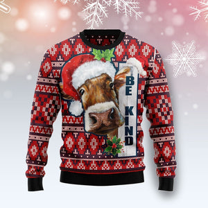 Cow Be Kind Ugly Christmas Sweater, Christmas Gift, Gift Christmas 2024