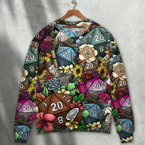 D20 Loves Flowers Hippie Beautiful Ugly Christmas Sweater, Christmas Gift, Gift Christmas 2024