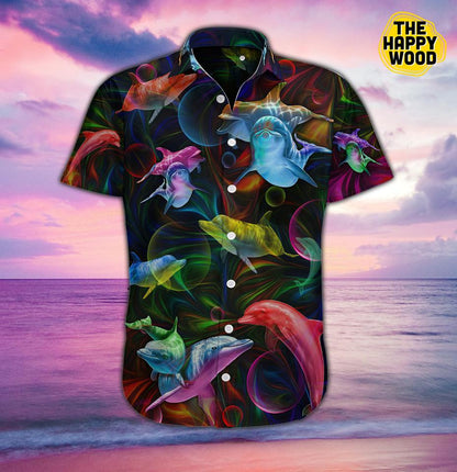 Dolphin Fantasy Hawaiian Hawaii Shirt_Hawaiian Shirt Gift, Christmas Gift