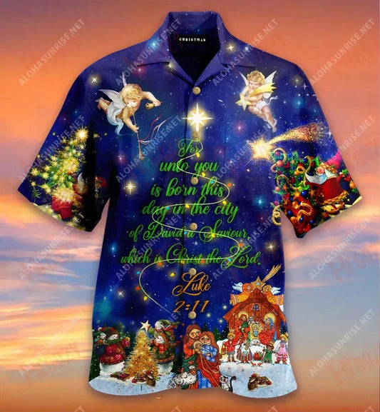 Críost An Tiarna Léine Gearr Haváís Caitheamh aimsire T Léinte Haváís Na Léinte Haváís is Fearr Hawai, Bronntanas Léine Haváís, Bronntanas Nollag