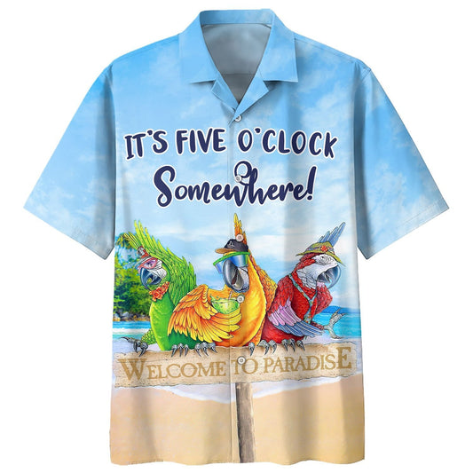 Parrot Fáilte Go Dearadh Paradise Léine Haváís, Léine Haváís, Bronntanas Nollag