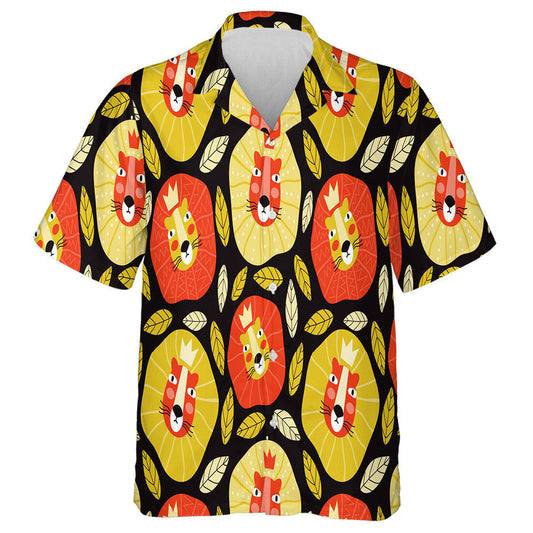 Funny Muzzle Of The Lion King In Crown Hawaiian Shirt, Hawaiian Shirt Gift, Christmas Gift