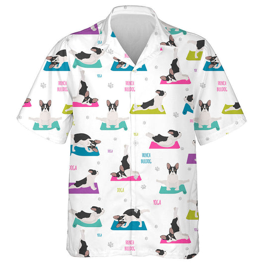 Yoga Dogs Poses And Exercises French Bulldog Hawaiian Shirt, Hawaiian Shirt Gift, Christmas Gift