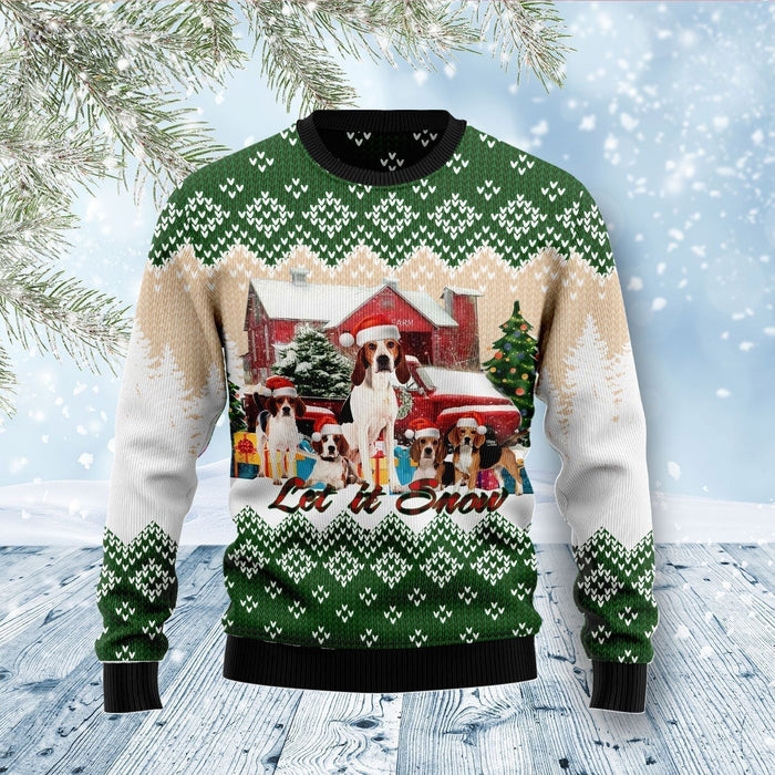 American Foxhound Let It Snow Ugly Christmas Sweater, Christmas Ugly Sweater,Christmas Gift,Gift Christmas 2022