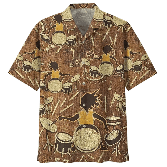 Play Drum Background Design Hawaiian Shirt,Hawaiian Shirt Gift, Christmas Gift