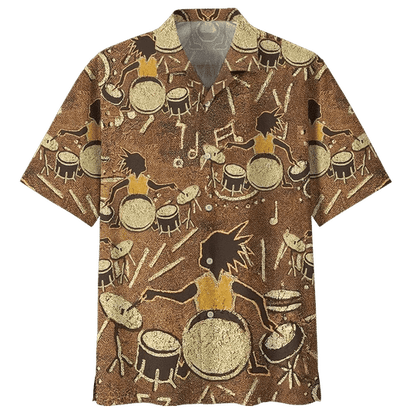 Play Drum Background Design Hawaiian Shirt,Hawaiian Shirt Gift, Christmas Gift