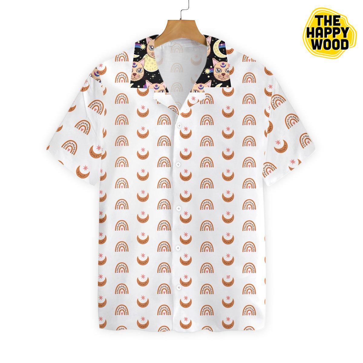 Cat Moon Hawaiian Hawaii Shirt_Hawaiian Shirt Gift, Christmas Gift