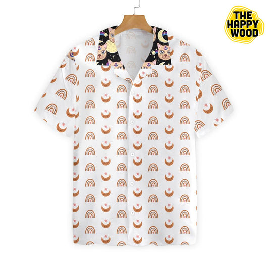 Cat Moon Hawaiian Hawaii Shirt_Hawaiian Shirt Gift, Christmas Gift