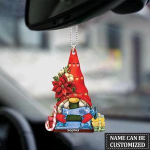 Personalized Sewing Flat Car Hanging Ornament, Christmas Decoration