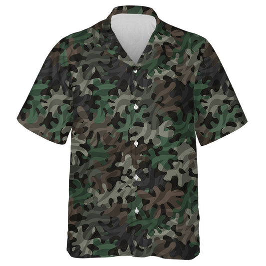 Patrún Craiceann Coiréil Monacrómach Camo Riabhach Léine Haváís, Bronntanas Léine Haváíais, Bronntanas Nollag